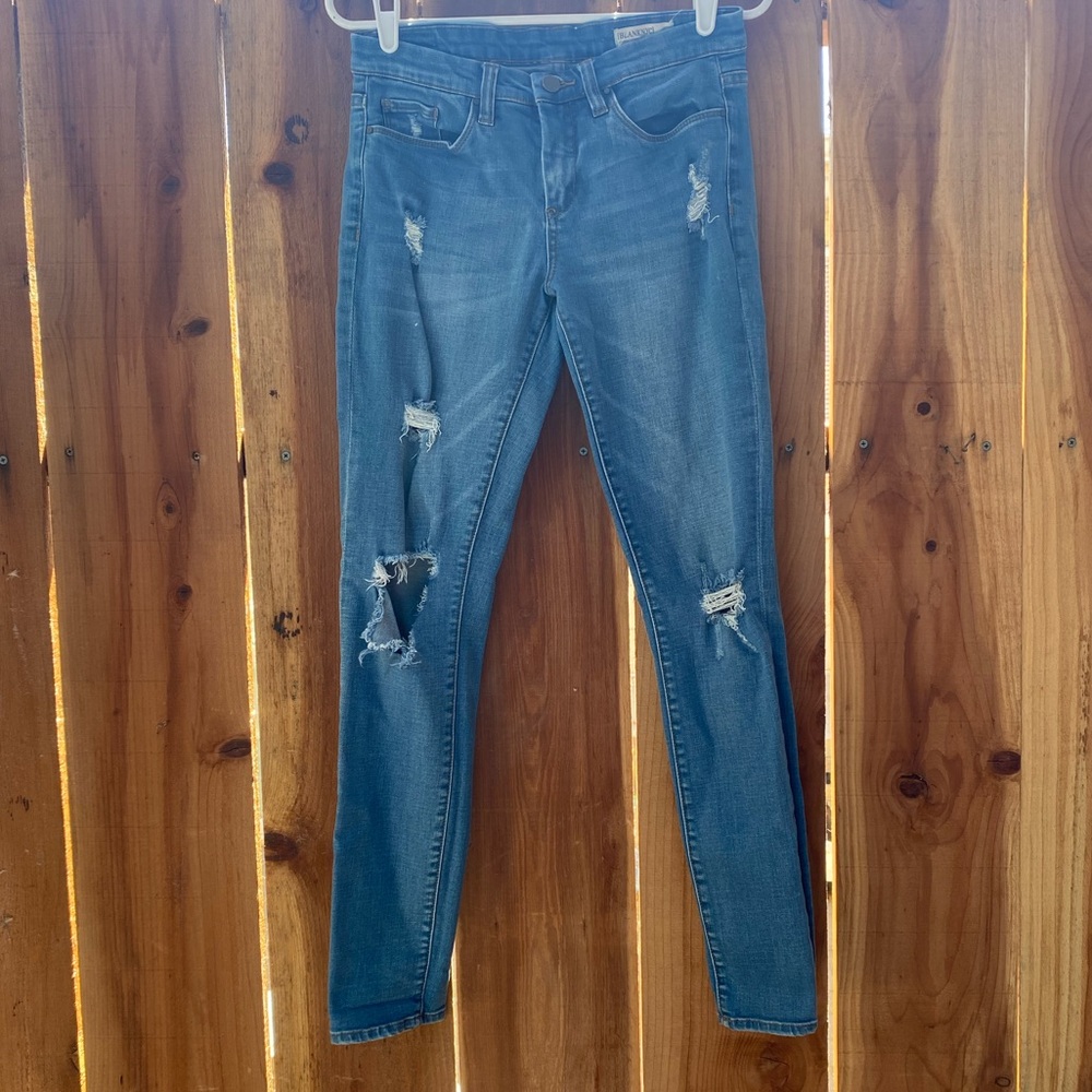 Blank NYC disstressed skinny classique, ankle jeans, 27